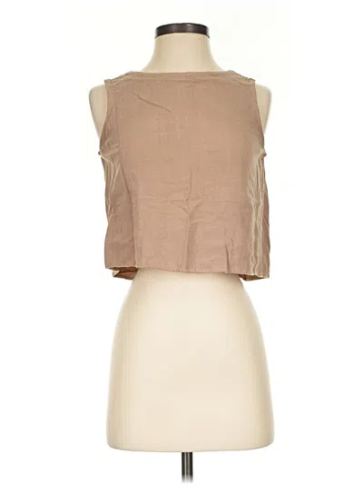 Pre-owned Anrabess Sleeveless Blouse In Tan