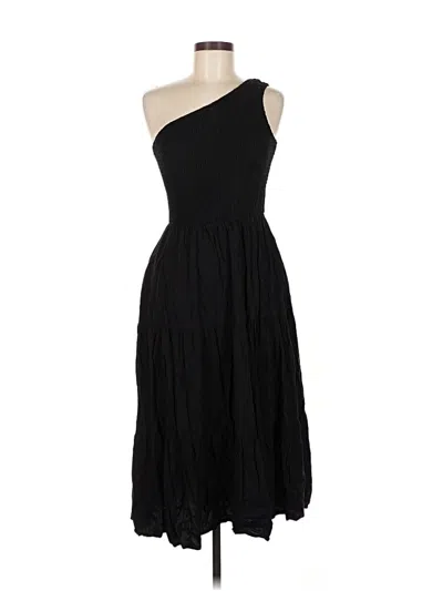 Pre-owned Anrabess Sleeveless Top Black One Shoulder Neckline Tops