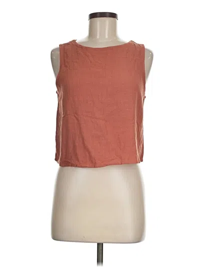 Pre-owned Anrabess Sleeveless Top Orange Boatneck Tops