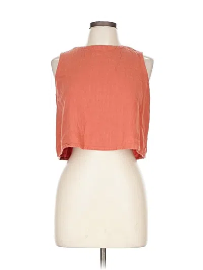 Pre-owned Anrabess Sleeveless Top Orange Halter Neckline Tops