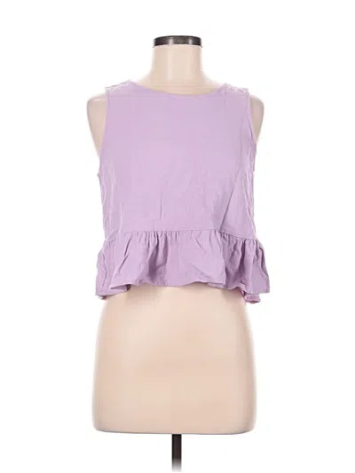 Pre-owned Anrabess Sleeveless Top Purple Halter Neckline Tops