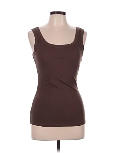 Pre-owned Anrabess Tank Top Brown Strapless Neckline Tops