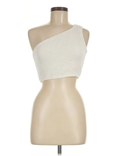Pre-owned Anrabess Tank Top Ivory One Shoulder Neckline Tops