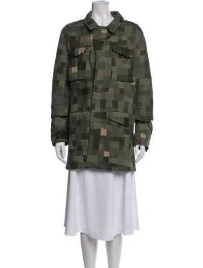 Pre-owned Anrealage Camouflage Print Utility Jacket In Green