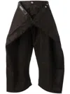 Anrealage Front Fold Trousers In Black