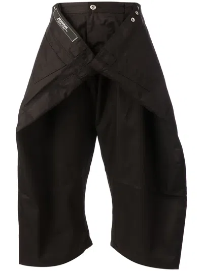 Anrealage Front Fold Trousers In Black
