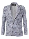 Anrealage Gingham Patch Blazer In Blue
