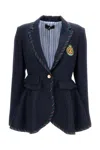Anrealage Notched Jacket In Blue