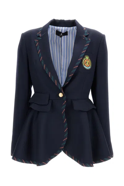 Anrealage Notched Jacket In Blue