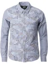 Anrealage Patchwork Checked Shirt In Blue