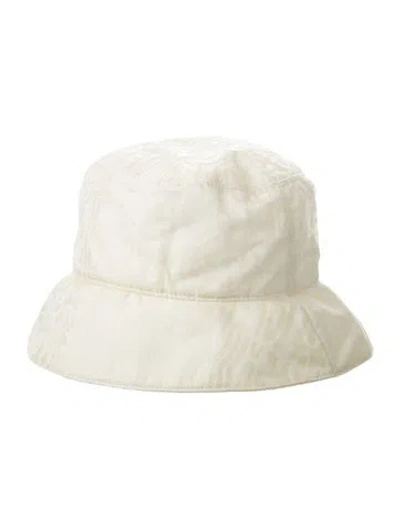 Pre-owned Anrealage Woven Bucket Hat In White