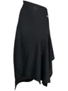 Anrealage X Champion Logo-patch Asymmetric Skirt In Black