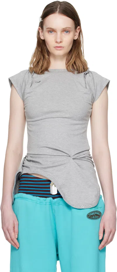 Ans Dostoevner Gray Rompers T-shirt