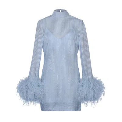 Anse Victorin Women's Céline Silk Dress - Light Blue