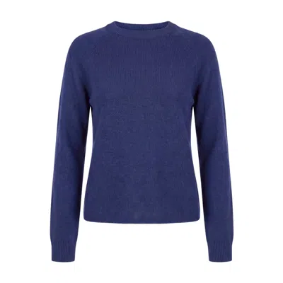 Anse Victorin Women's Elaine Silk Cashmere Pullover Dark Blue