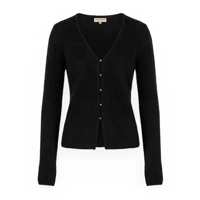Anse Victorin Women's Laetitia Cashmere Silk Cardigan Black