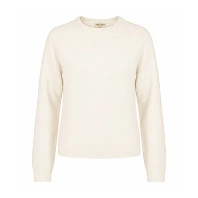 Anse Victorin Women's Lara Silk Cashmere Pullover Cream White