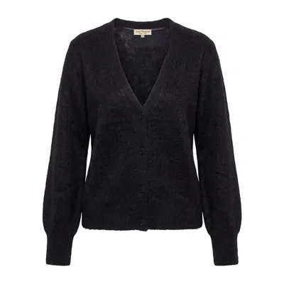 Anse Victorin Women's Lena Cashmere Silk Cardigan Black