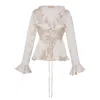 Anse Victorin Women's Lily Silk Blouse - Cream White In White
