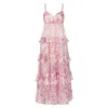 Anse Victorin Women's Pink / Purple Carla Silk Dress - Floral Pink In Pink/purple