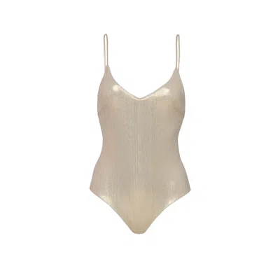 Anse Victorin Women's Sandy Swimsuit - Gold In Neutral