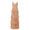 Anse Victorin Women's Yellow / Orange Carla Silk Dress - Flower Yellow In Yellow/orange