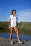 Ansea The  92nd Street T-shirt In White/blue