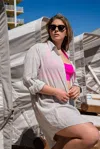 Ansea The Gauze Button Down Dress In Multi