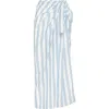 Ansea The Gauze Sarong In Blue Stripe