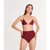 Ansea The Reversible High Waist Bottom In Pink/maroon