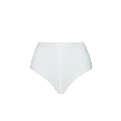 Ansea The Reversible High Waist Bottom In White/mint