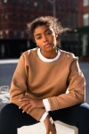 Ansea The Reversible Sweatshirt In Navy/camel