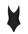 Ansea The Reversible Tie Back One Piece In Black/white