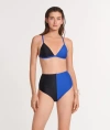 Ansea The Reversible Triangle Top In Black/blue