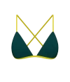 Ansea The Reversible Triangle Top In Chartreuse/forest