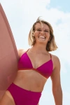 Ansea The Reversible Triangle Top In Hyper Red/berry