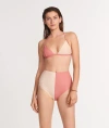 Ansea The Reversible Triangle Top In Pink/maroon