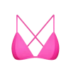 Ansea The Reversible Triangle Top In Pink/navy