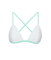 Ansea The Reversible Triangle Top In White/mint