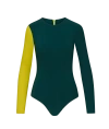 Ansea The Surf Suit In Chartreuse/forest