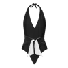 Ansea The Tie Front One Piece In Black