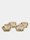 Anūt Cairo Chicken Hand-painted Ceramic Egg Cups (set Of 4)