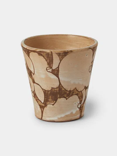 Anūt Cairo Cotton Flower Hand-painted Ceramic Espresso Cups (set Of 4) Anut Cairo Abask Gift Set In Neutral