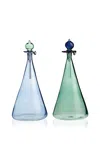 Anūt Cairo Couple Vinegar & Oil Flasks; Set Of 2 In Multi