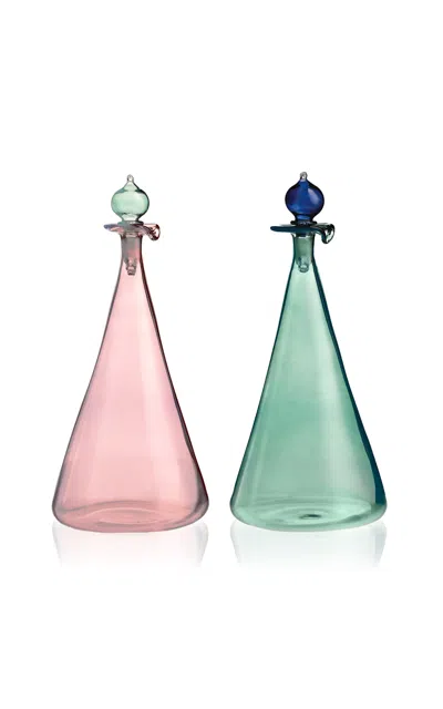 Anūt Cairo Couple Vinegar & Oil Flasks; Set Of 2 In Multi