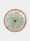 Anūt Cairo Flower Hand-painted Ceramic Salad / Dessert Plates - 7in/18cm (set Of 4) In Green
