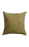 Anūt Cairo Louts Trail Cushion Cover In Green
