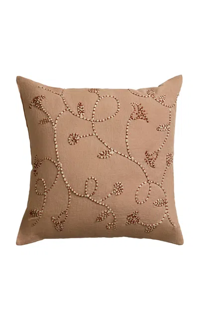 Anūt Cairo Louts Trail Cushion Cover In Pink