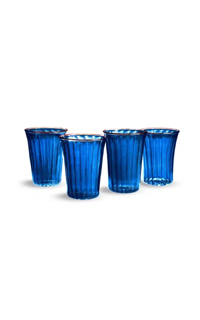 Anūt Cairo Palace Walk; Set Of 4 In Blue