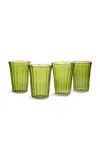 Anūt Cairo Palace Walk; Set Of 4 In Green